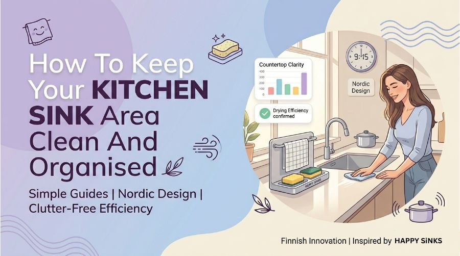 How To Keep Your Kitchen Sink Area Clean And Organised Without Extra Effort