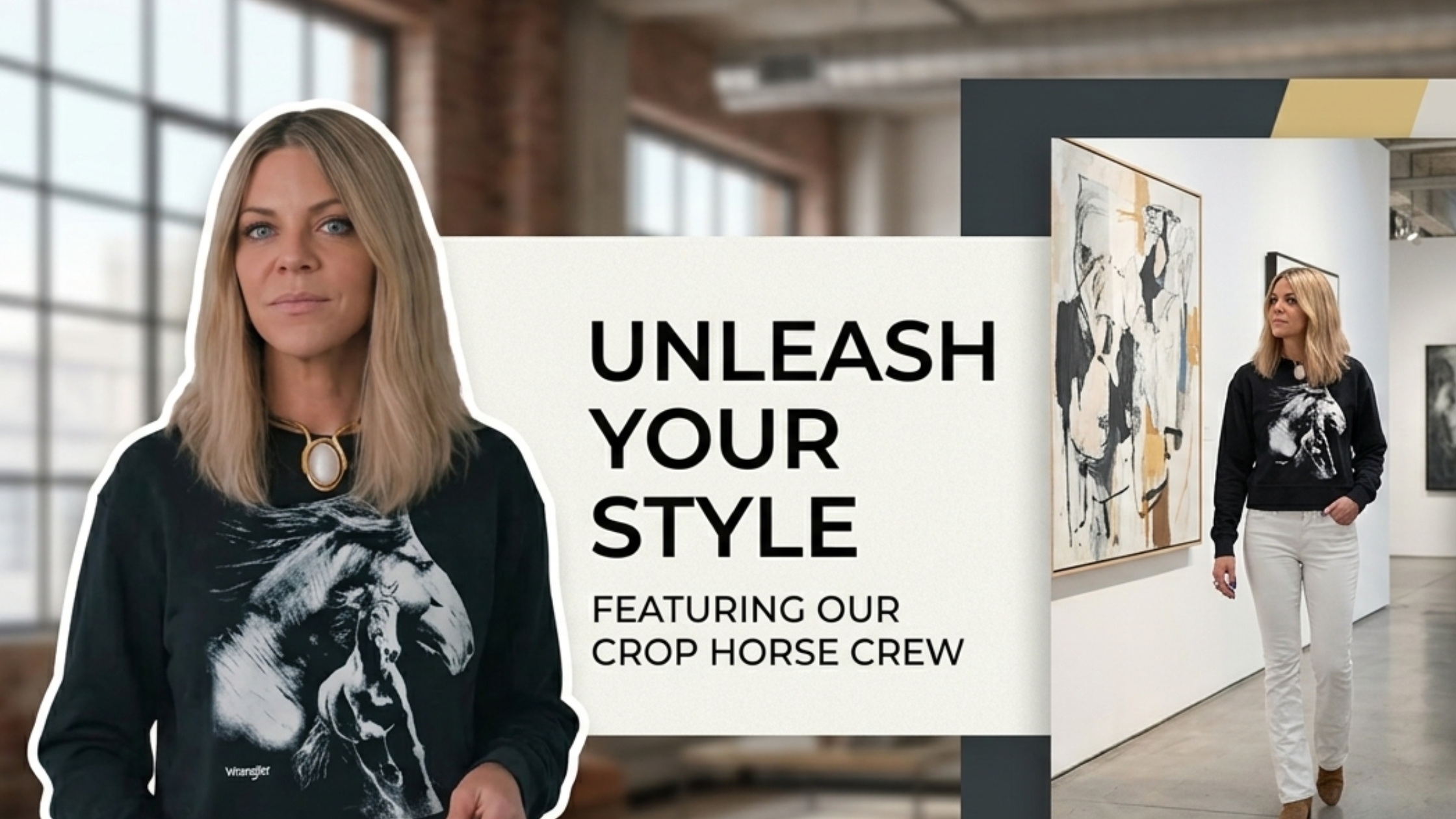 Kaitlin Olson Horse Print Sweatshirt